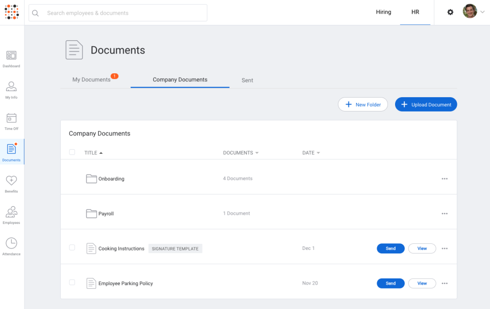 SimplyHired HRIS - documents
