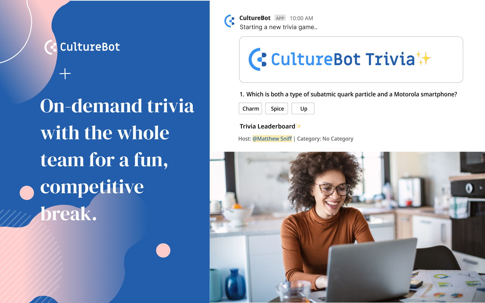 CultureBot on-demand trivia