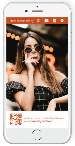 ScreenTag screenshot: ScreenTag personal business card