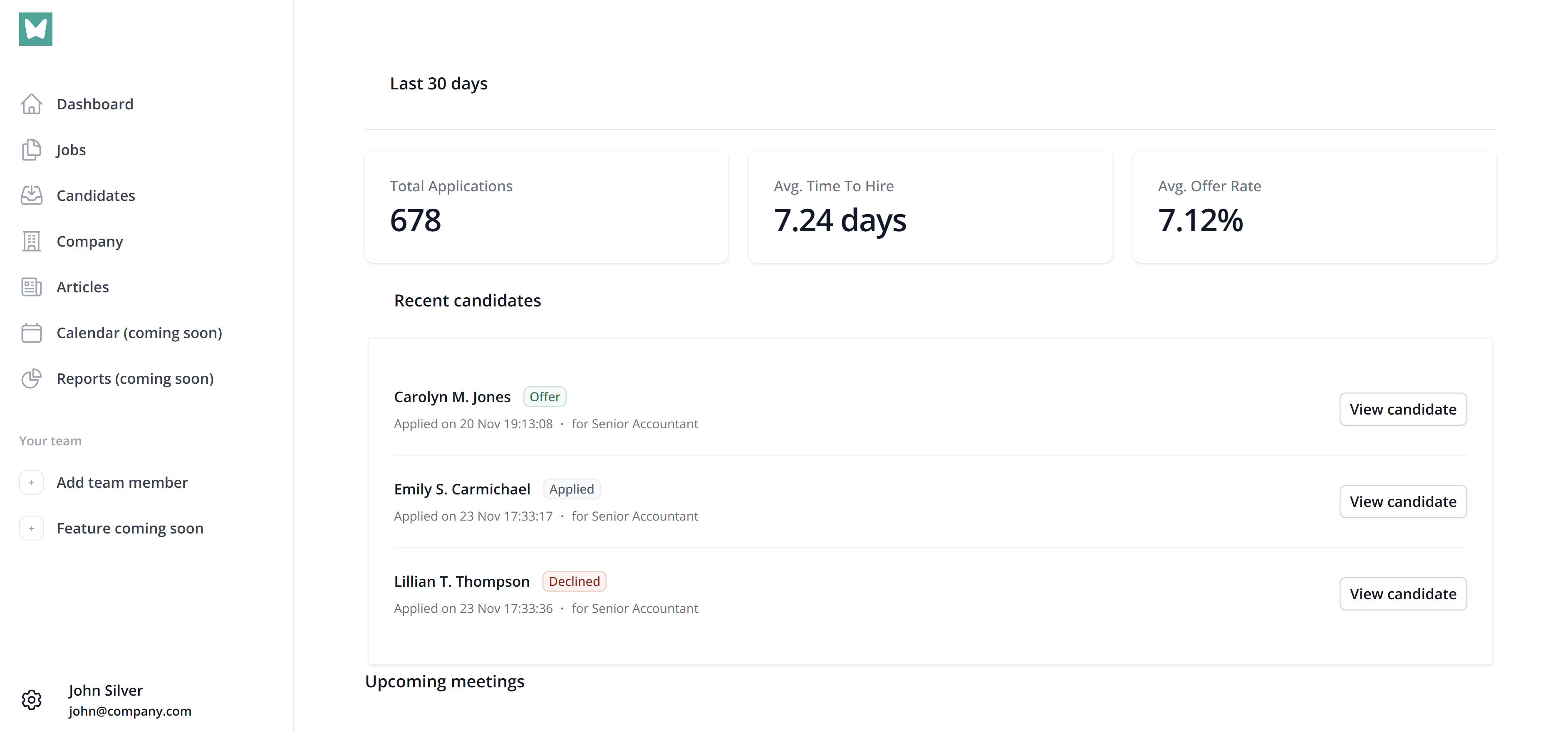 Worklis screenshot: Worklis dashboard