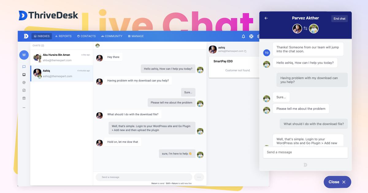 ThriveDesk Software - ThriveDesk live chat