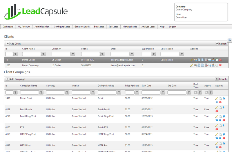 Lead Capsule allows you to fully manage your clients and the relationships that you have with them all from one place in the system