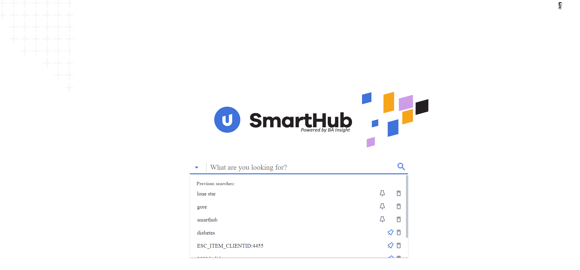 BA Insight screenshot: BA Insight provides one single search bar to uncover information across your systems and organization.