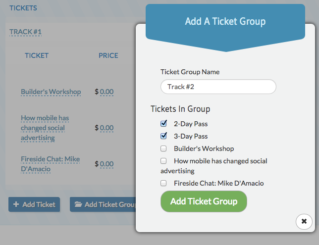 Flexible ticket configuration options