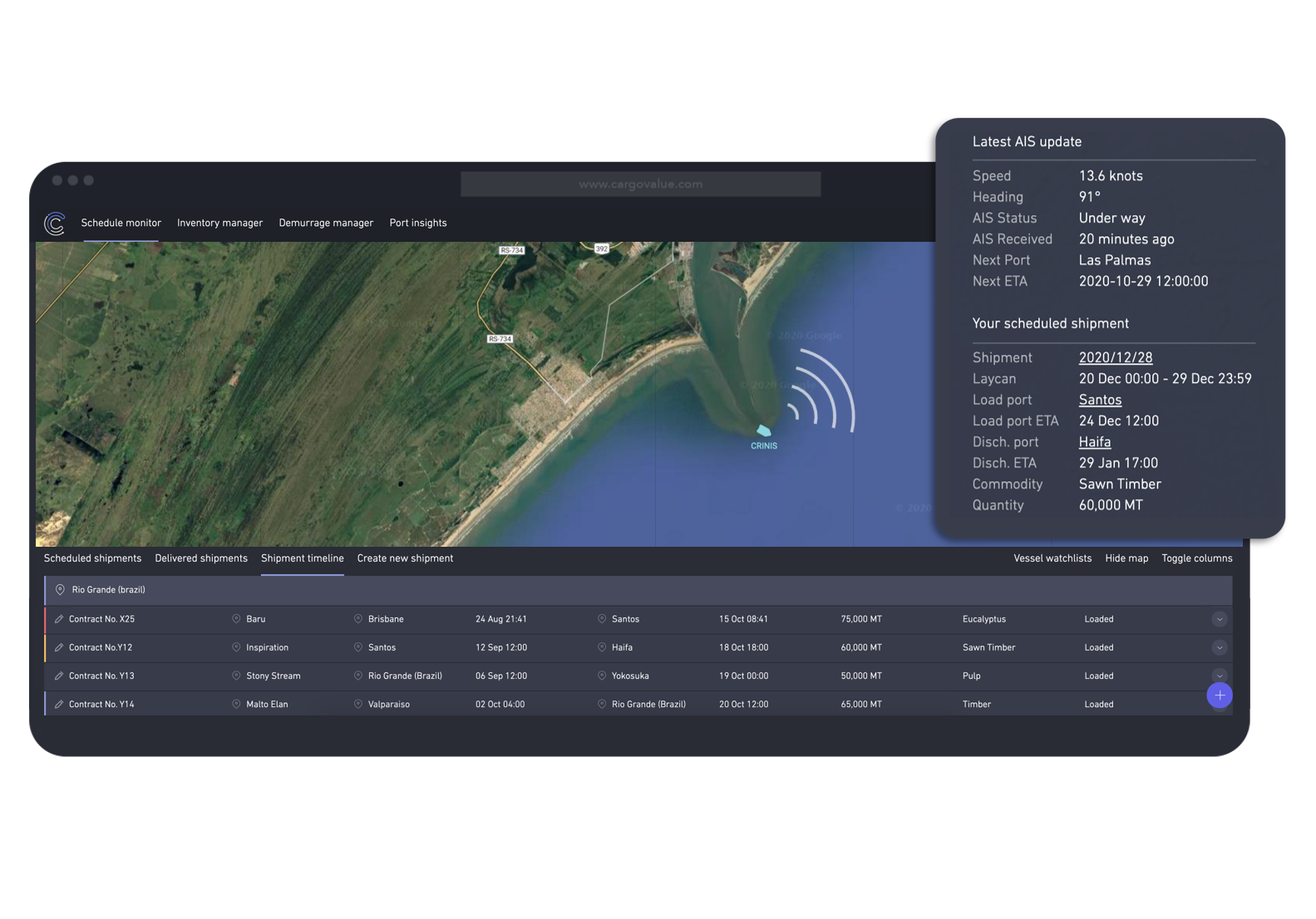 Access all your shipments in one place and collaborate on the same cargo schedule and eliminate the need to send spreadsheets back and forth between stakeholders.-thumb