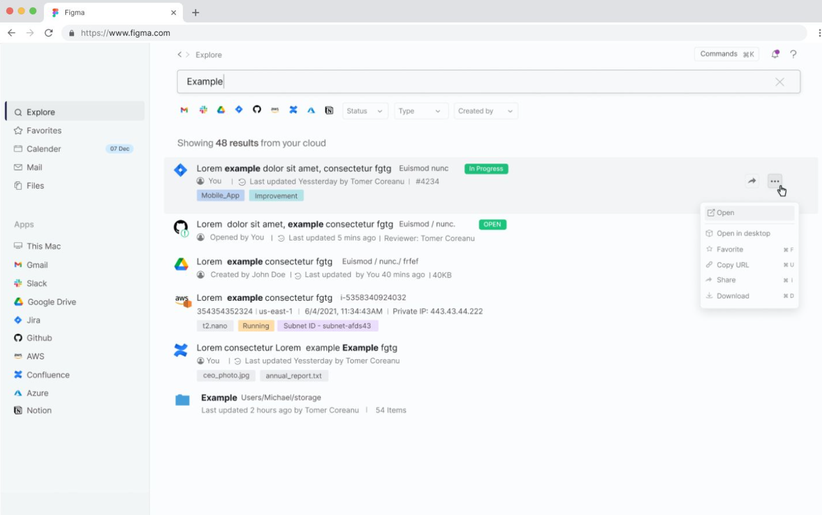 Unleash screenshot: Web version
