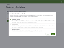 Wagepoint Software - Calculate statutory holiday pay and ensure compliance |  Easy-to-use and intuitive payroll software
