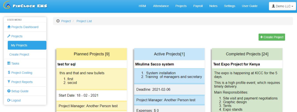 Project management tool