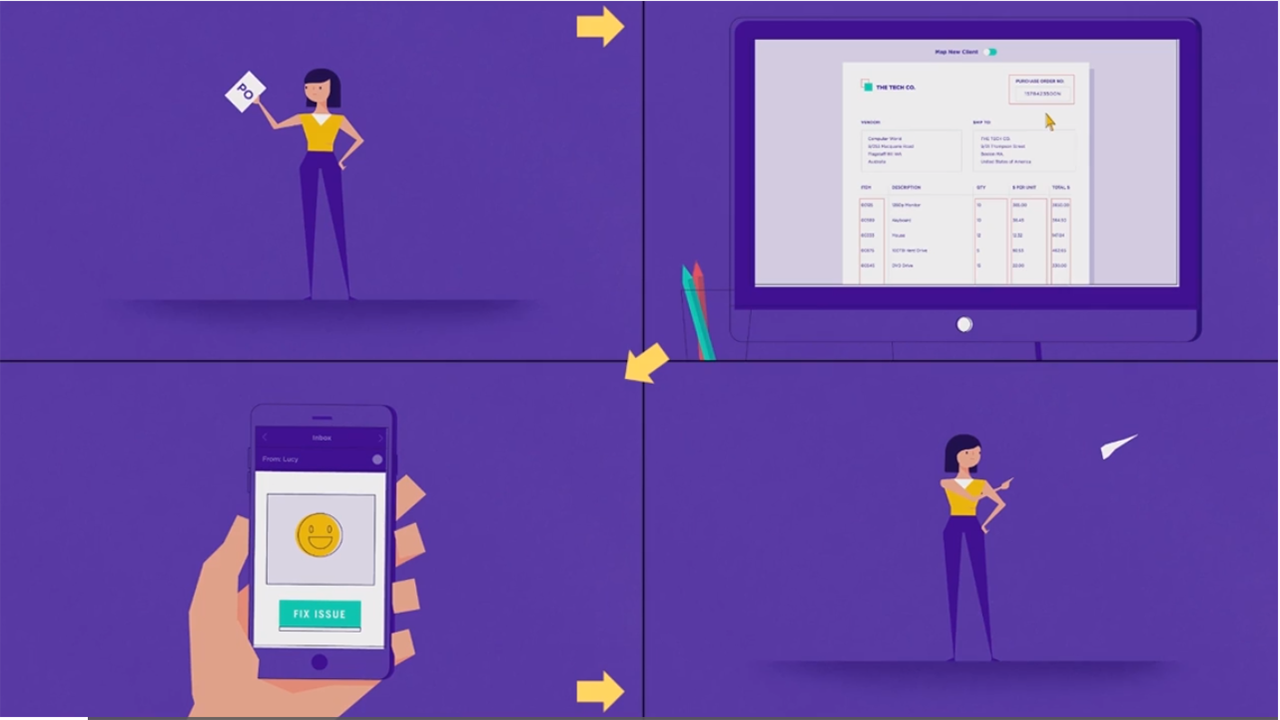 Lucy screenshot: Lucy manages purchase orders from your inbox through to your ERP