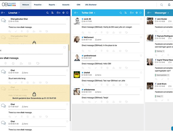 OBI Bots dashboard