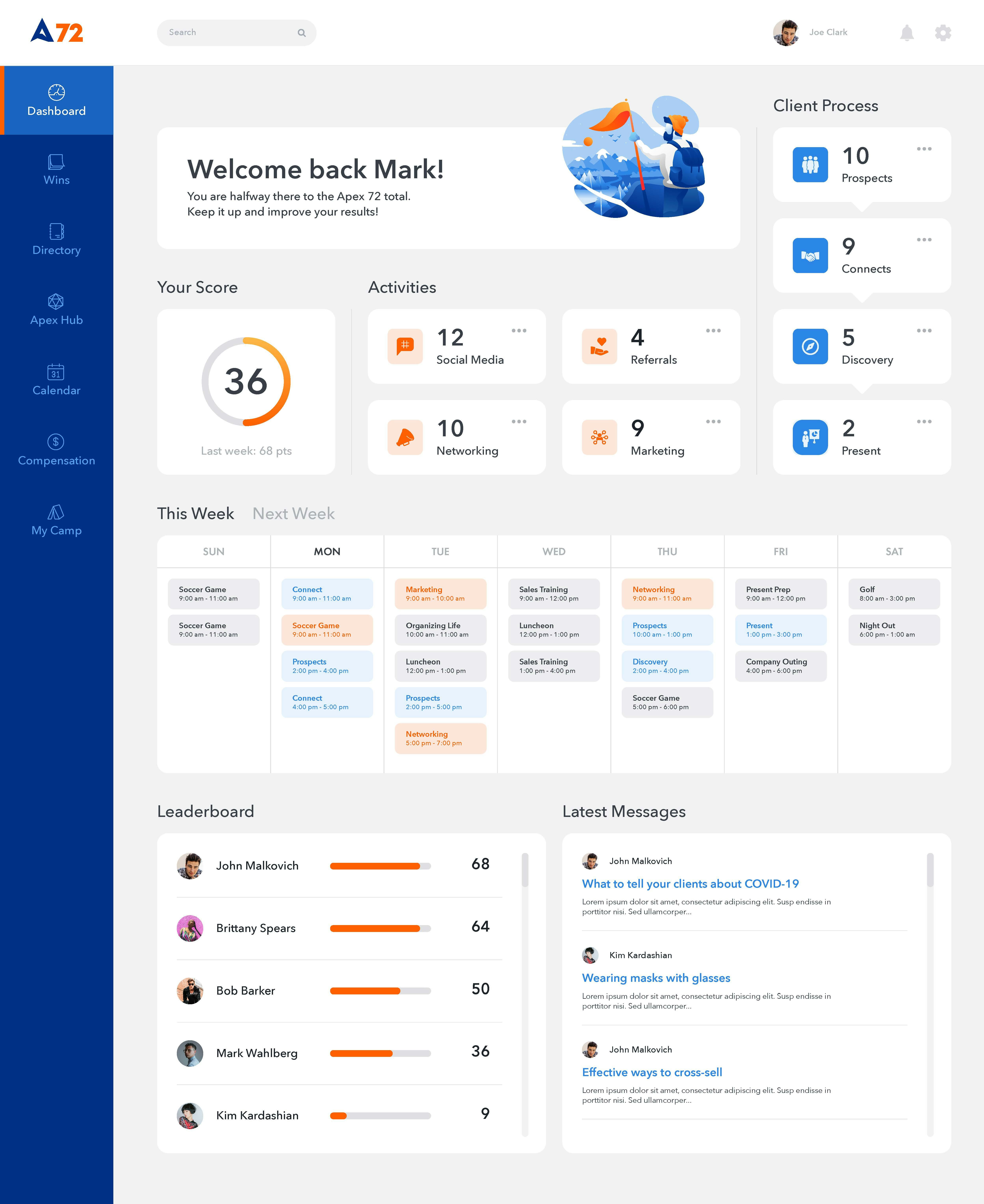 Apex 72 Software - Apex 72 Dashboard