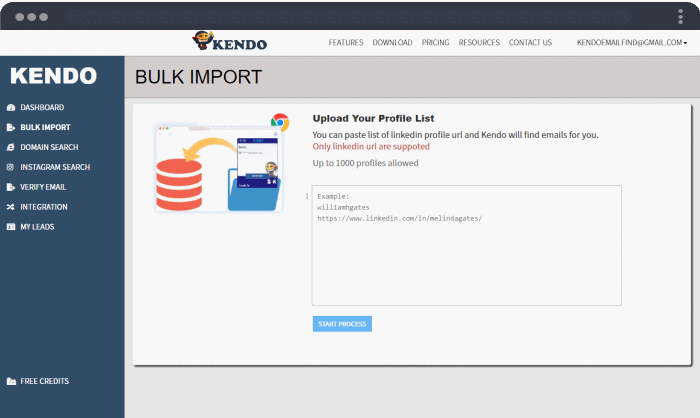 Kendo Email Finder import
