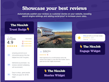 NiceJob Software - Display your 5-star reviews on your website with our free widgets.