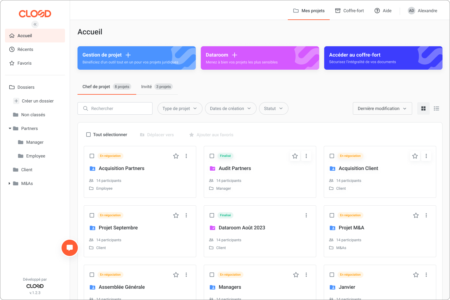 Closd screenshot: Closd platform view
