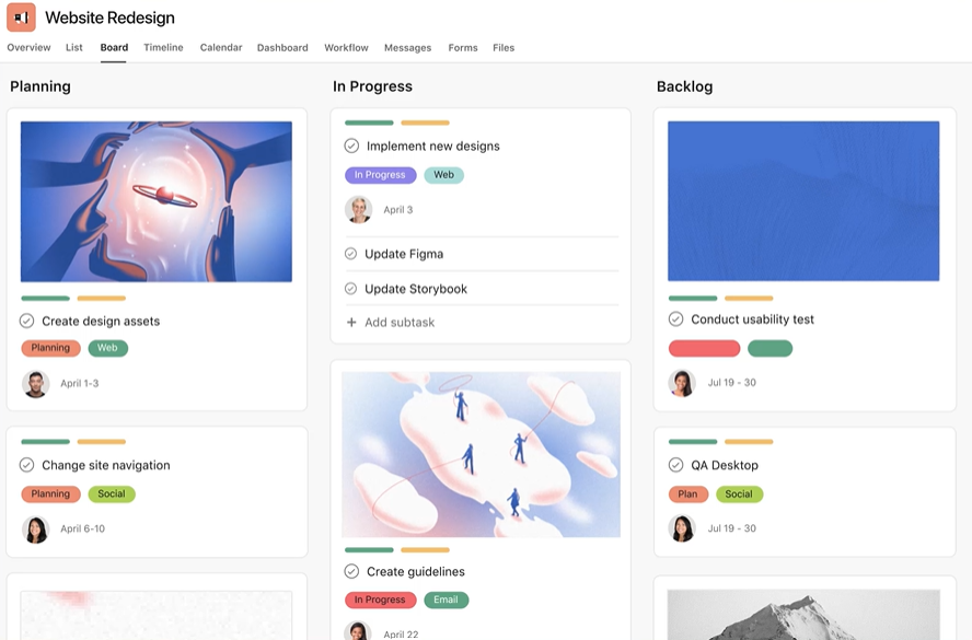 Asana Software - Asana website redesign