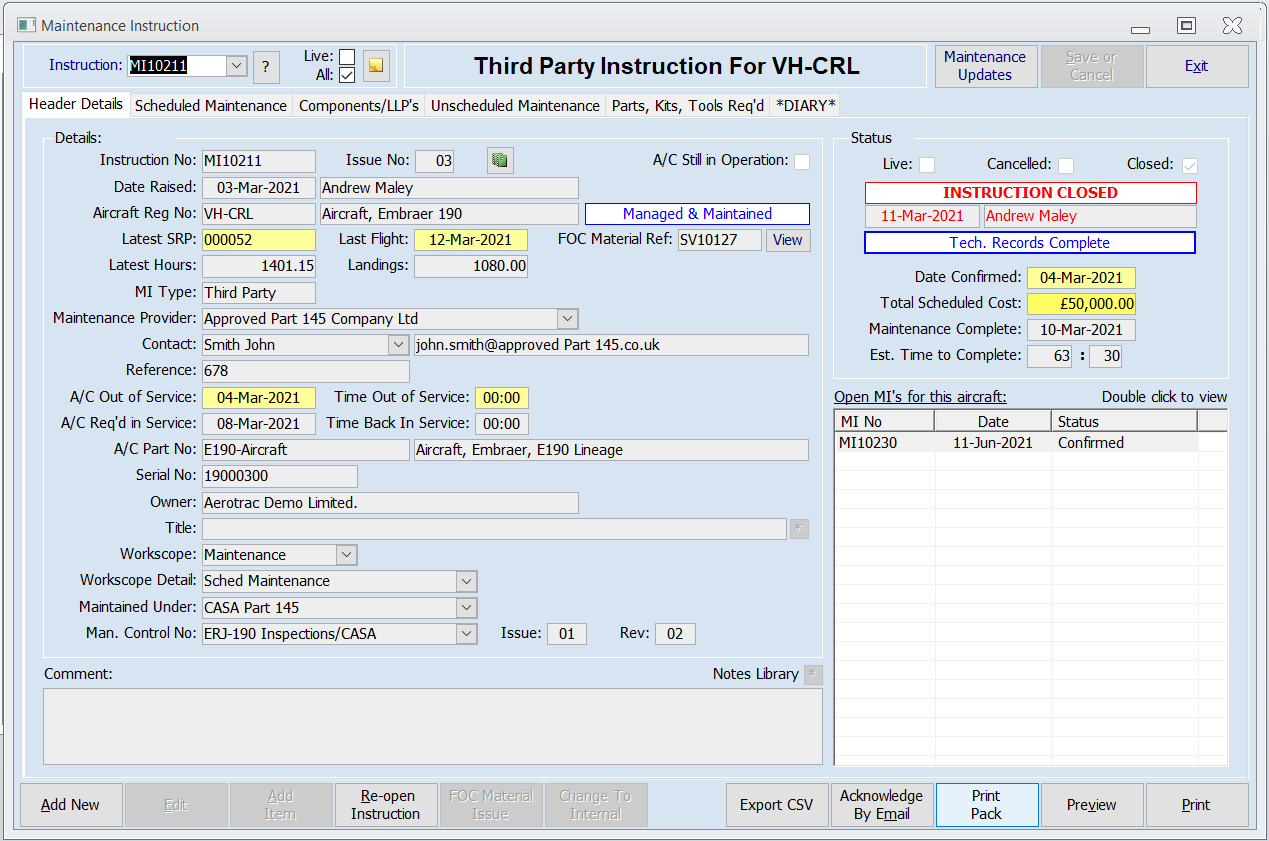 Aerotrac Software - 5