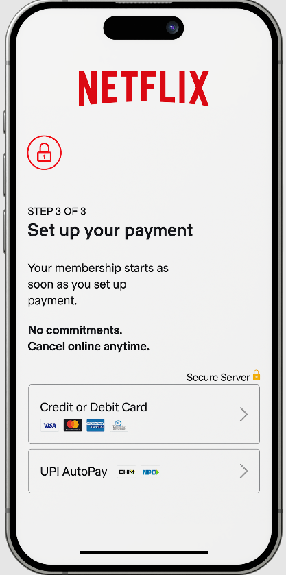 E-NACH API screenshot: E-NACH API payment setup
