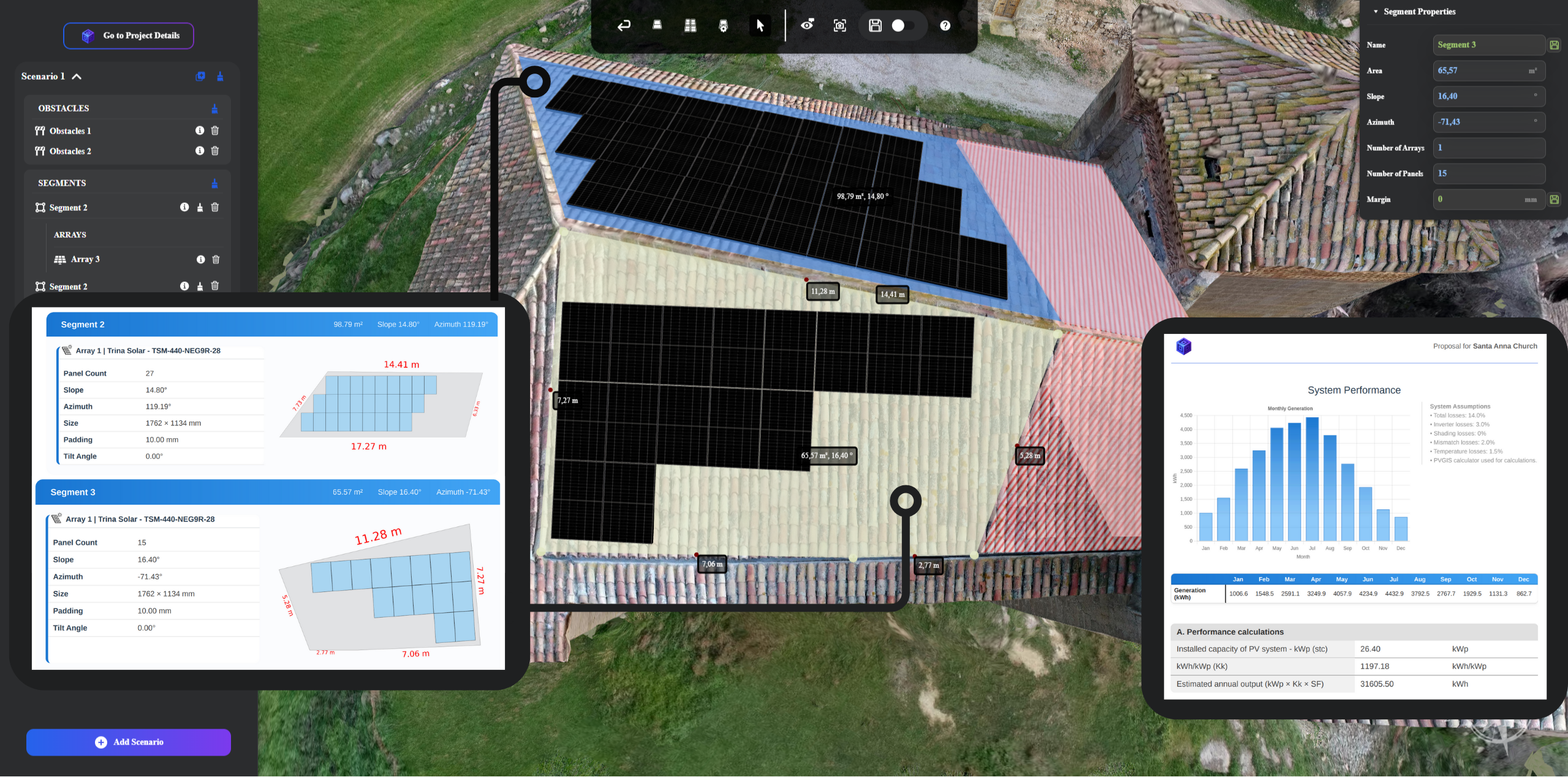 Render-a screenshot: Turn your drone images into true scale 3D Models in cloud. Measure, design solar systems or get the required information from the digital twin of the site.