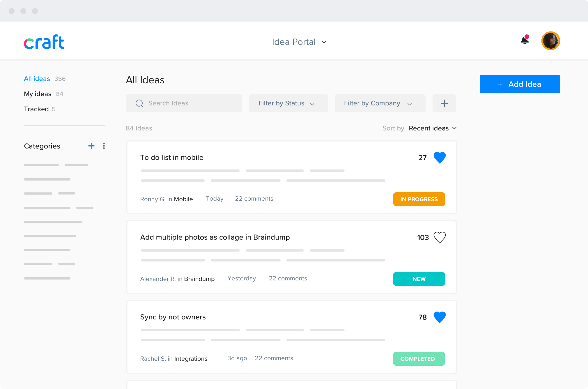 Idea Portal (feedback management)