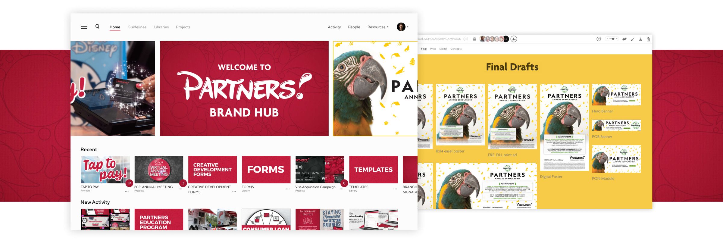 Niice screenshot: Disney Partners Brand Hub using Niice