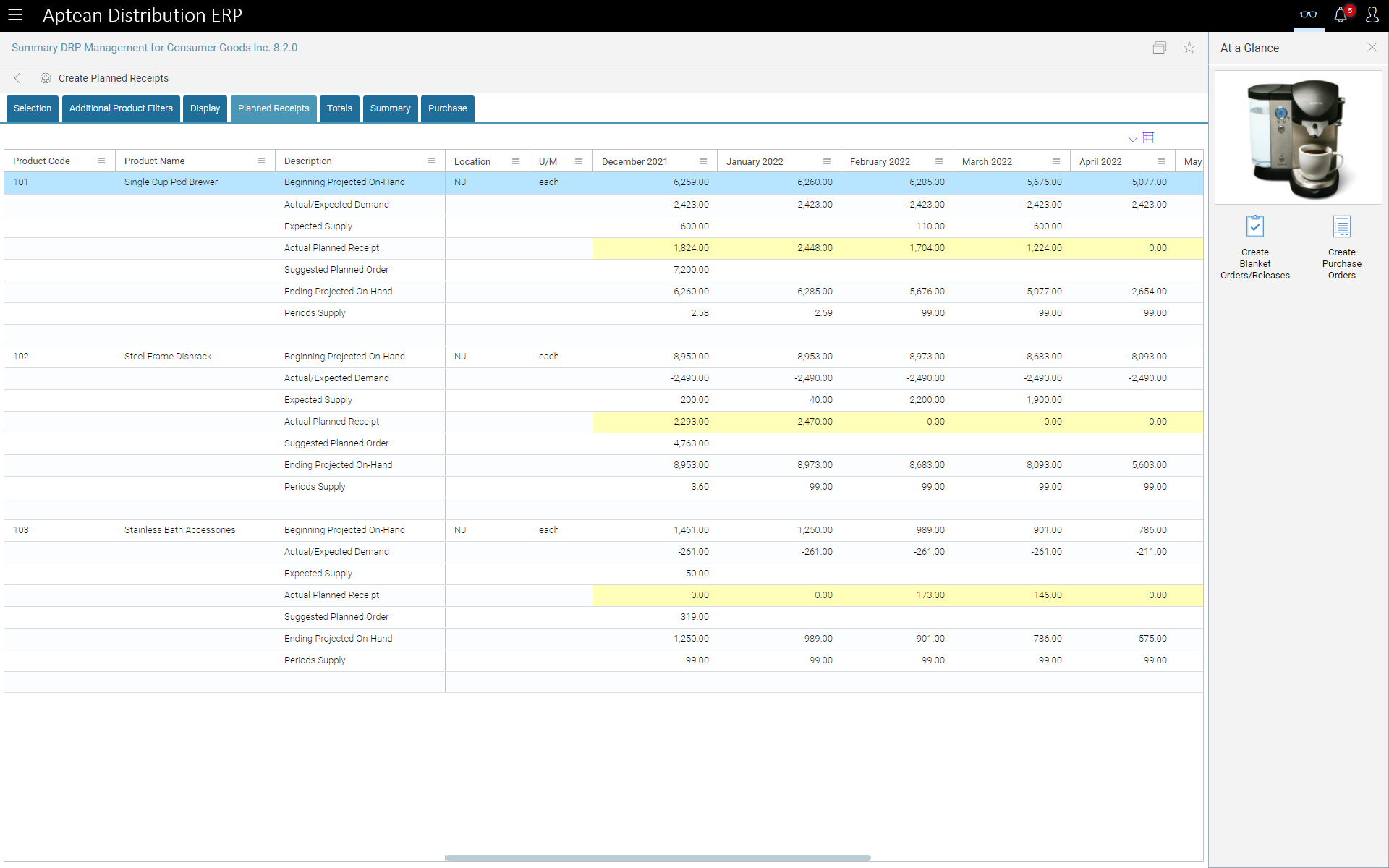 Aptean Distribution ERP Software - Aptean Distribution ERP Summary DRP Management