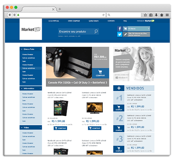 MarketUP eCommerce website