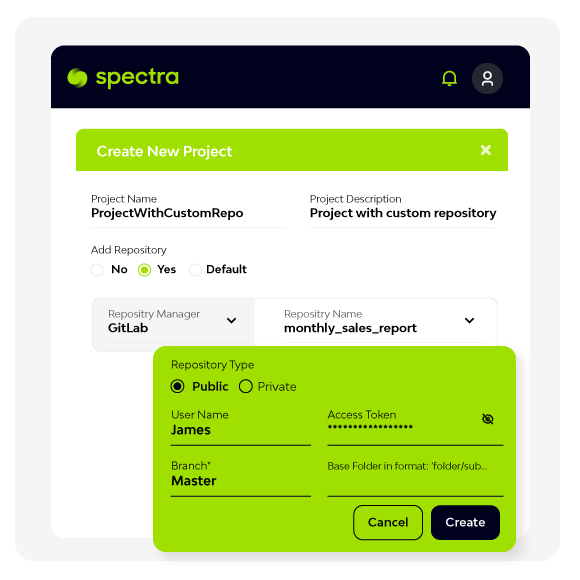 Govern your data with user management, audit management, lineage and other features of Spectra.