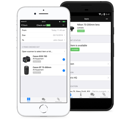 Cheqroom Software - Access and manage your entire inventory via mobile phone. App available for both iOS and Android devices.