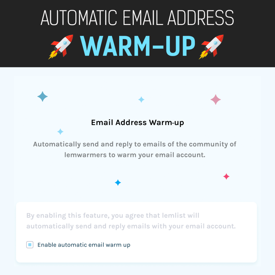 lemlist Software - Automatic email warm up