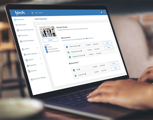 Birch Learning Platform screenshot: Birch Learning Platform dashboard