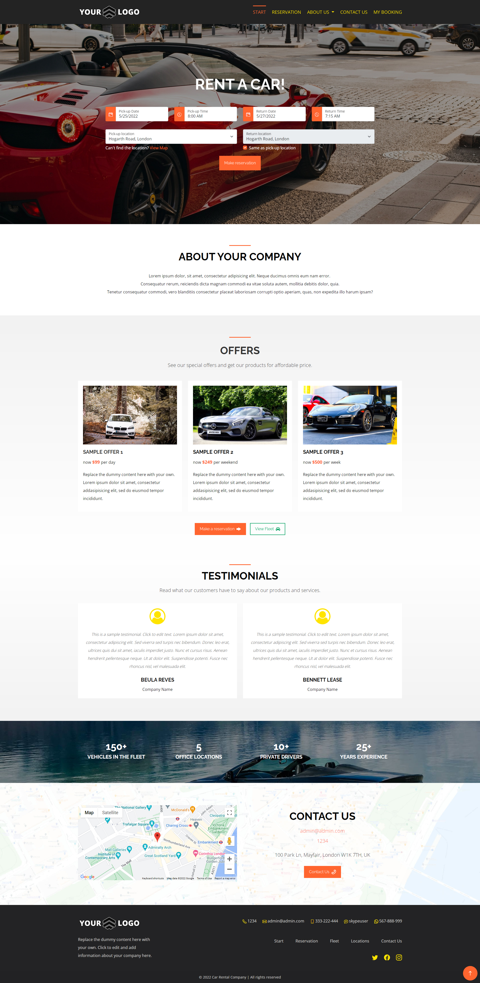 Front-end Website Homepage