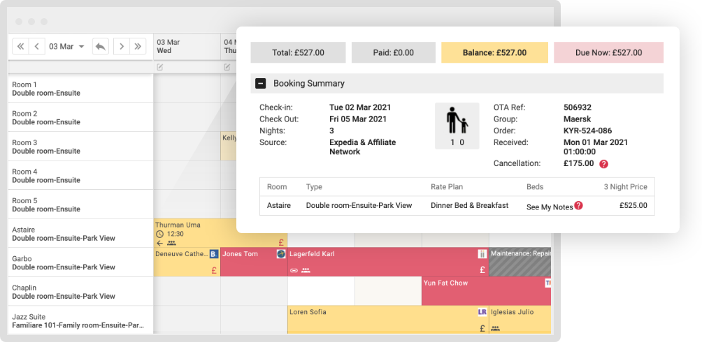 Room Booking Calendar Management - Property Manager - Property Manager