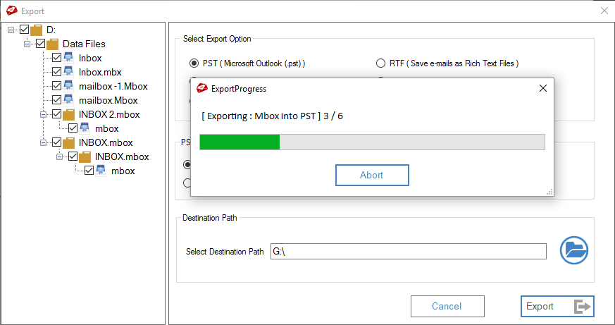 mbox to pst conversion on microsoft
