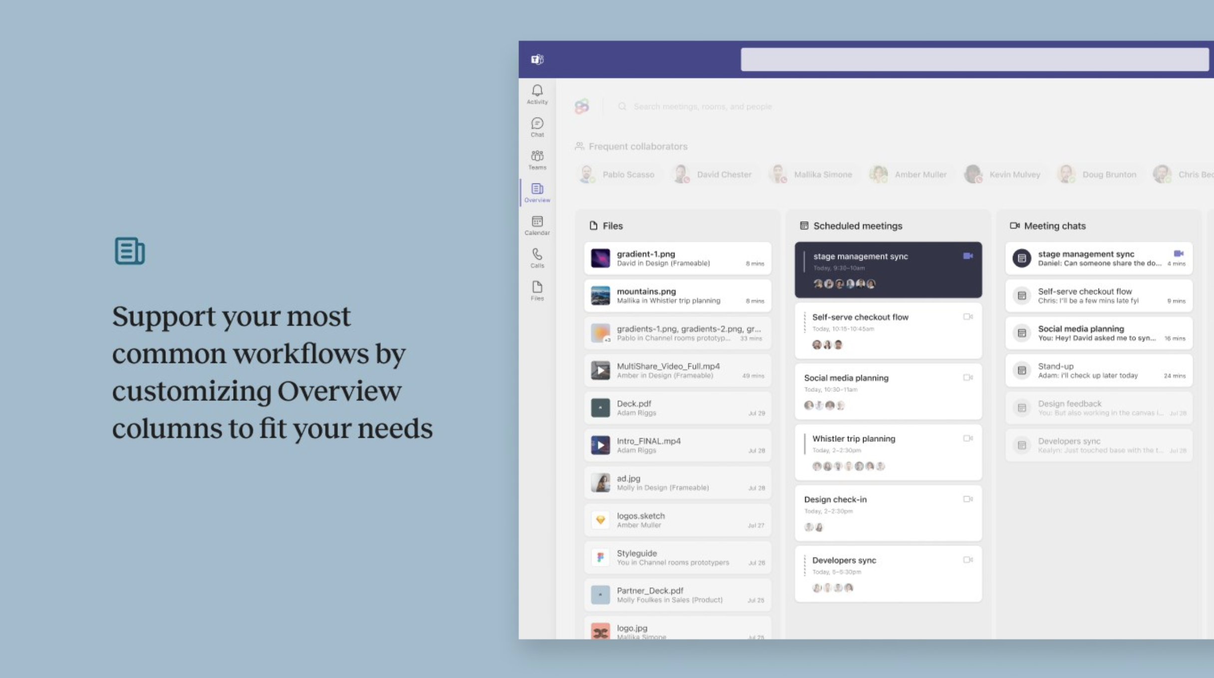Frameable Overview Software - Customize your most common workflows for a streamlined understanding of your day