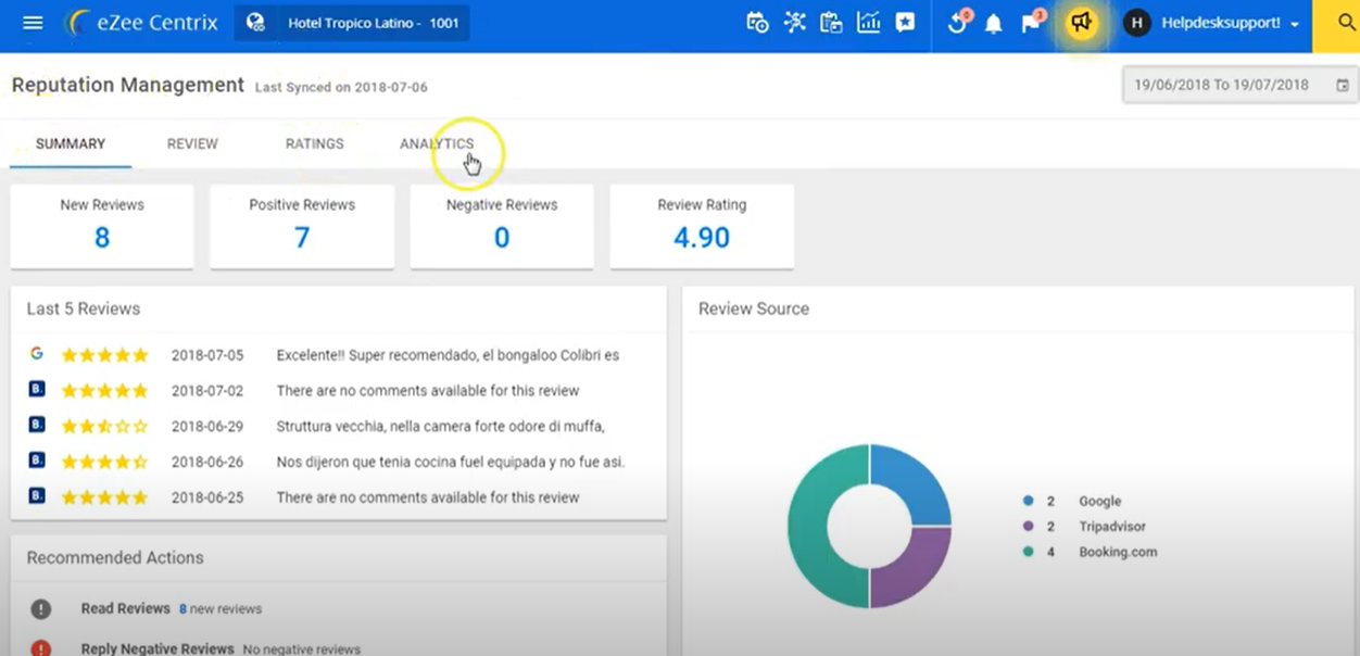 Critique screenshot: Critique summary