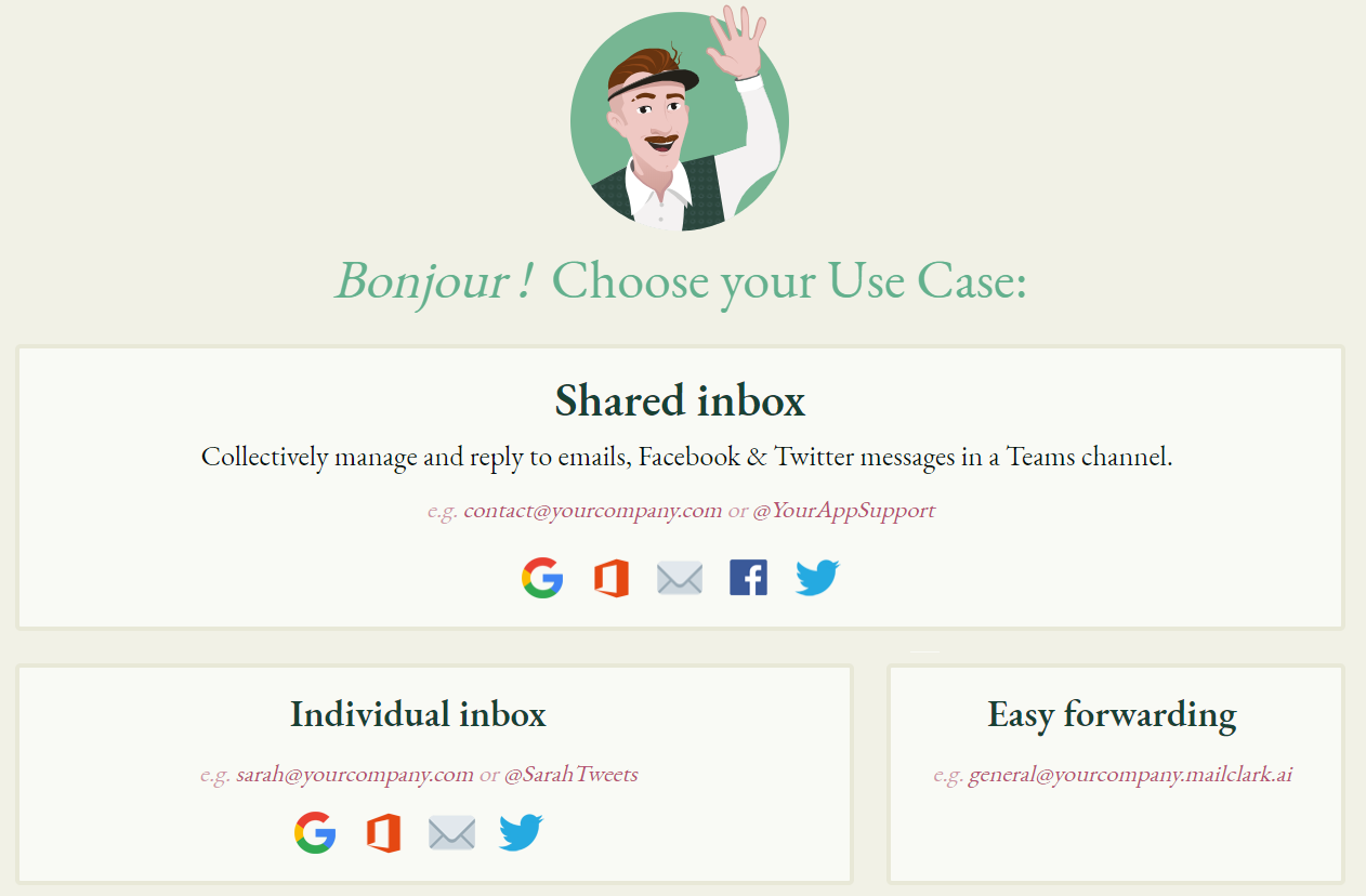 MS Teams - First choose your use case and connect your inboxes