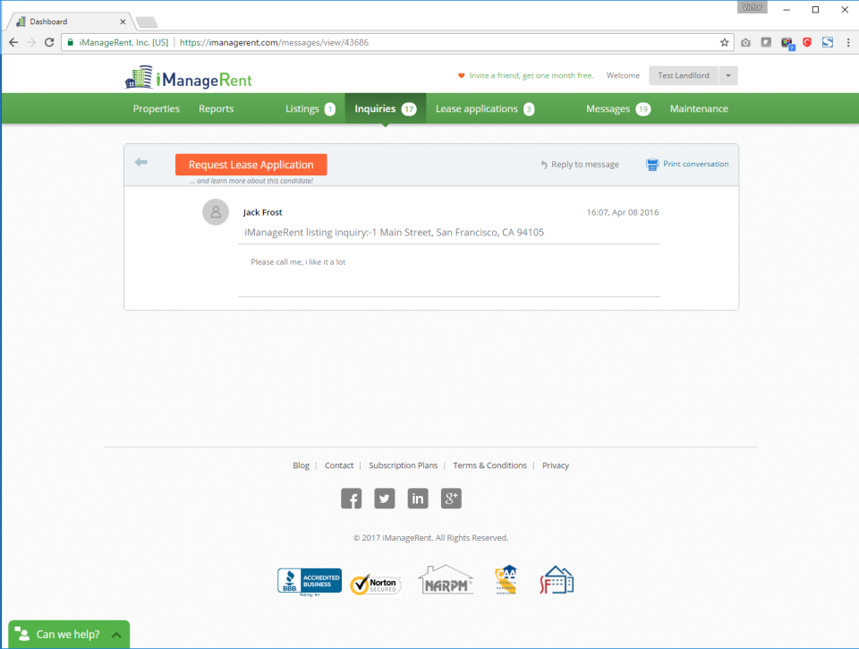 iManageRent Software - 2
