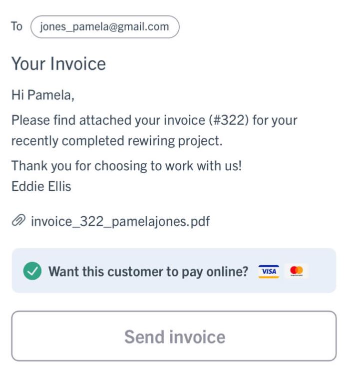 YourTradeBase send invoices