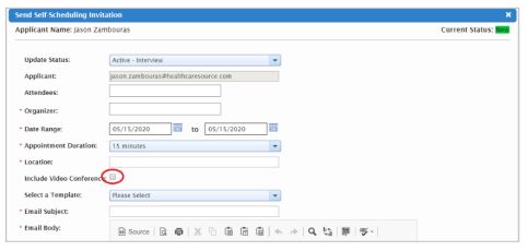 symplr Recruiting Software - symplr Recruiting self-scheduling invitation