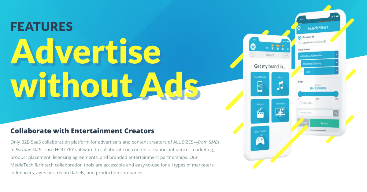 HOLLYFY screenshot: Advertise without Ads