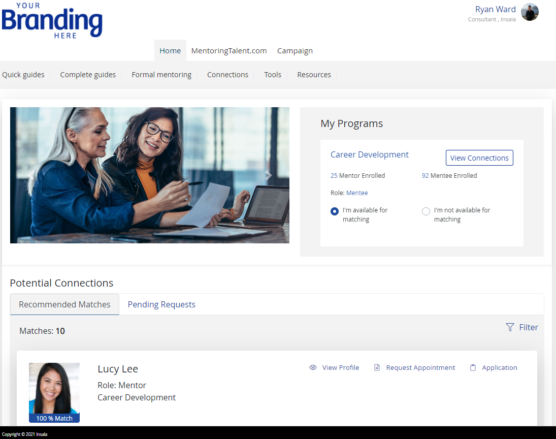 Insala Mentoring screenshot