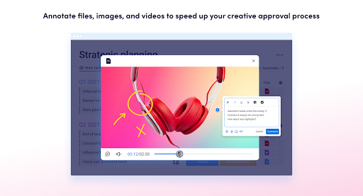 monday marketer Software - Annotate files, images, and videos to speed up your creative approval process