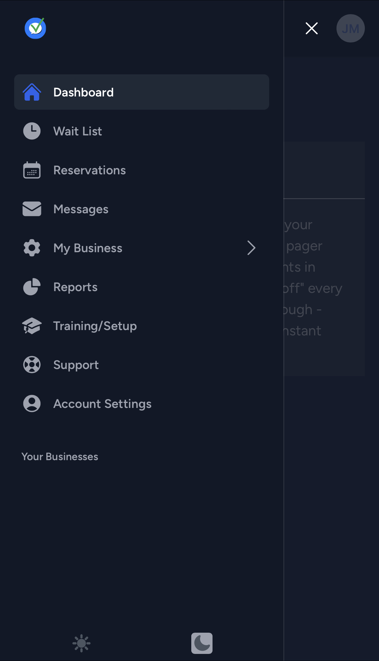Ready Text screenshot: Ready Text dashboard