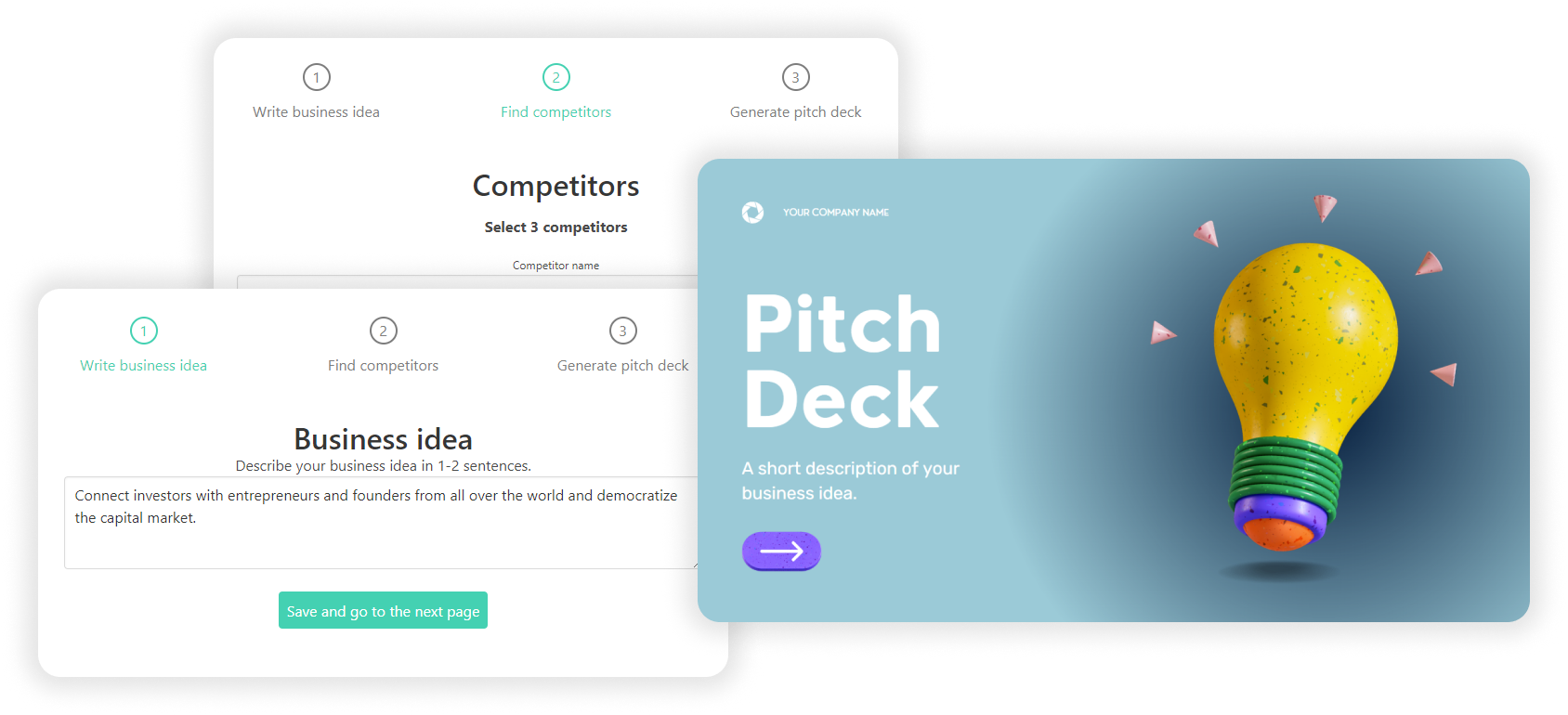 AI-powered pitch deck creator