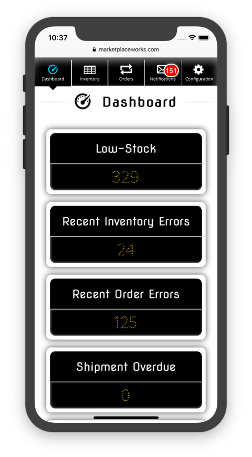 MarketplaceWorks mobile interface