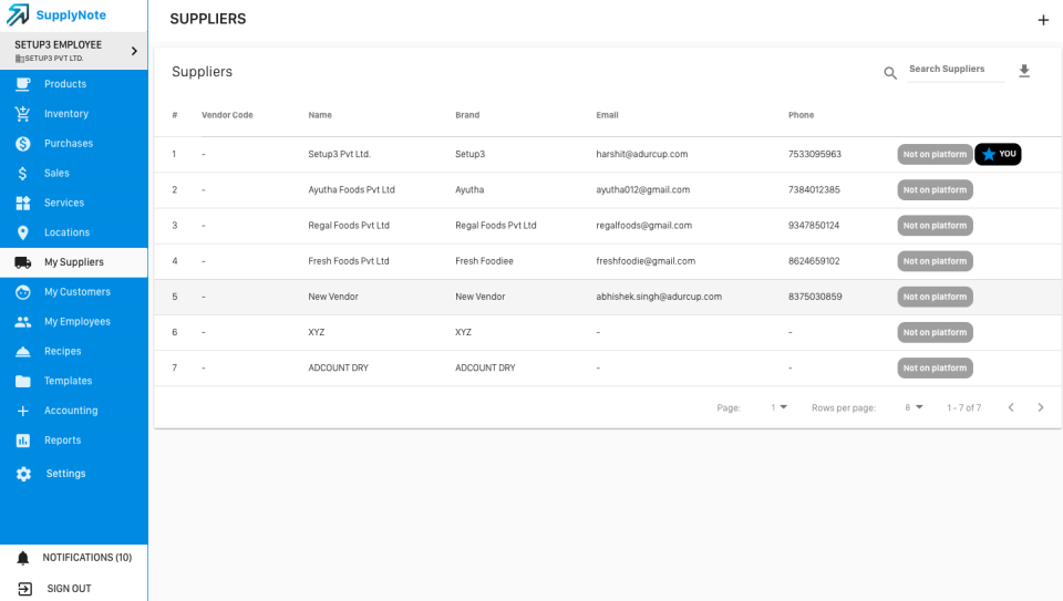 SupplyNote Software - SupplyNote supplier management