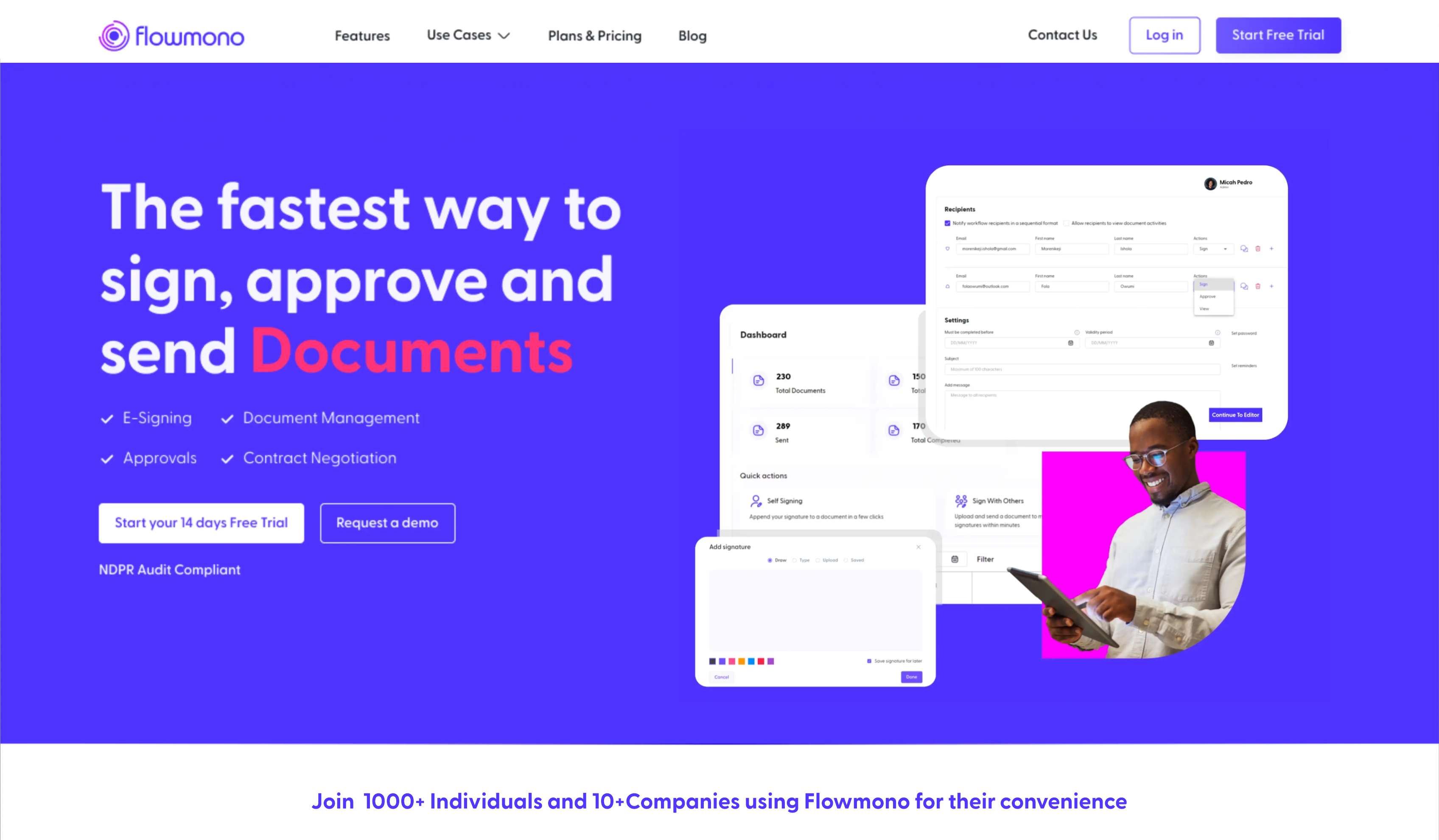 Flowmono screenshot: Flowmono Landing Page