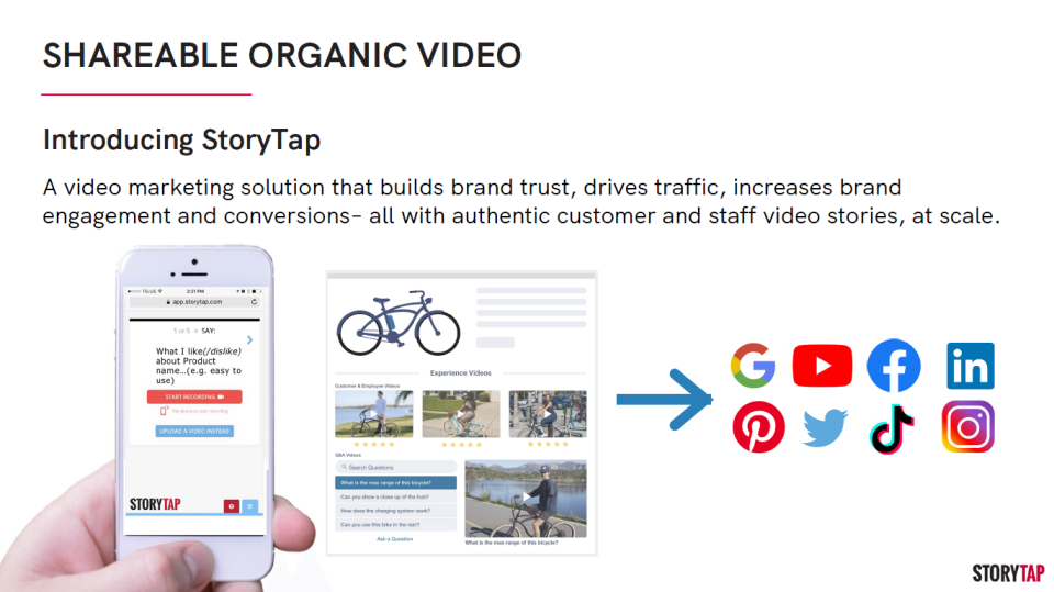 Shareable organic video-thumb