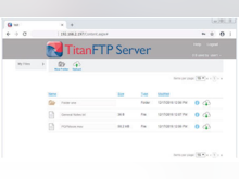 Titan FTP Server Software - Titan FTP Server web interface