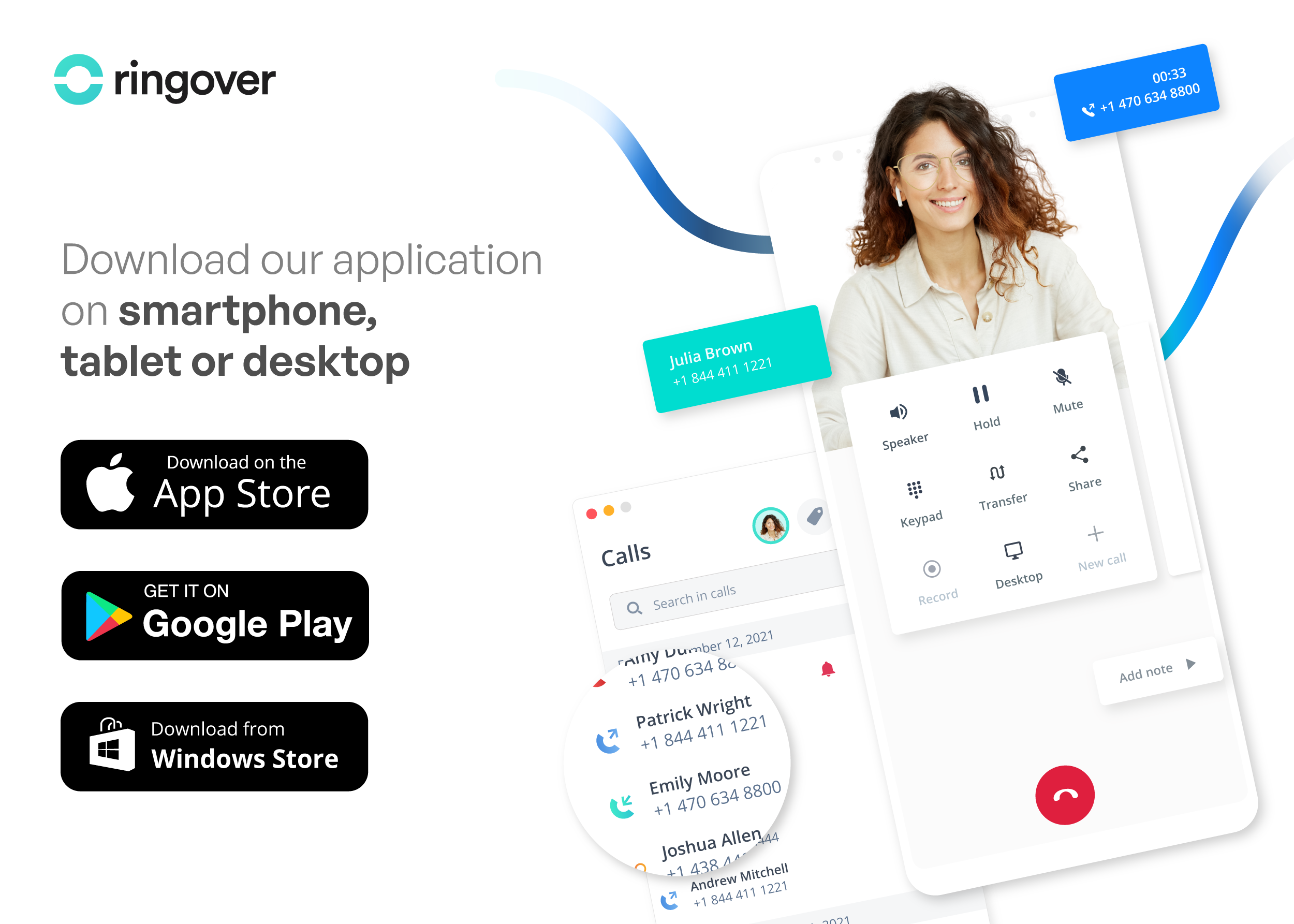 Ringover Software - Download Ringover application on smartphone, tablet or destop